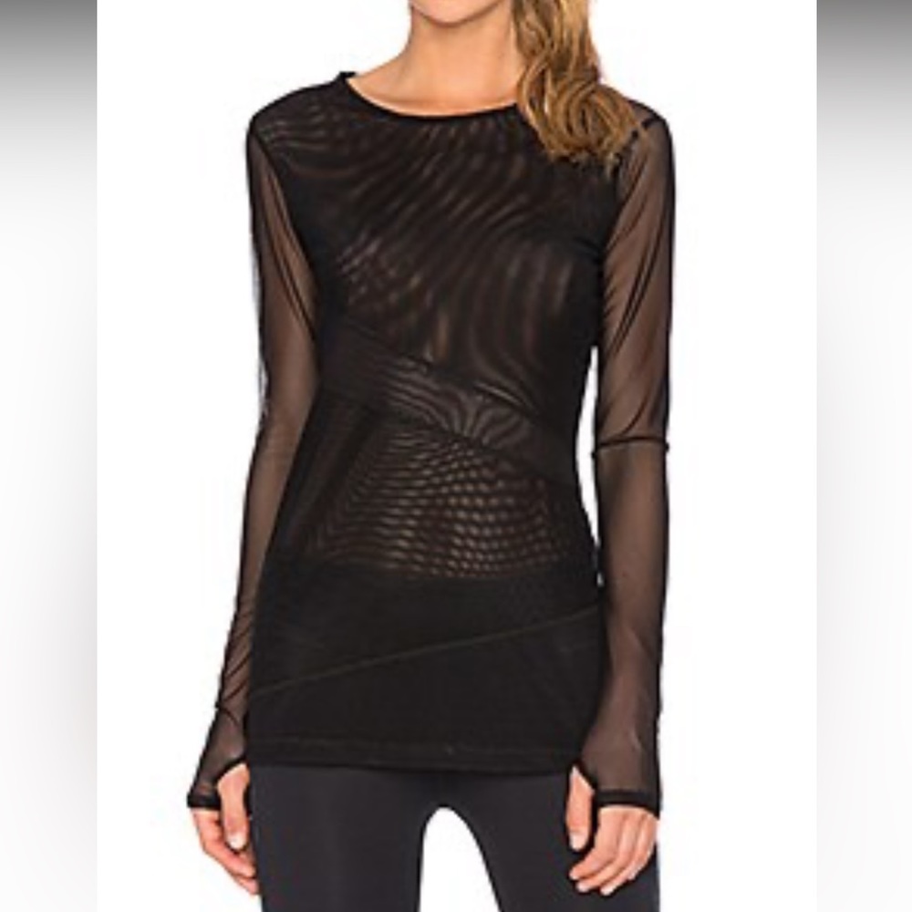 ALALA Open Up Mesh Tee - S / Black